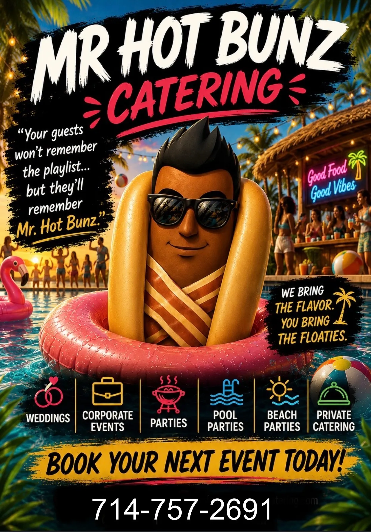 Mr. Hot Bunz Catering official promo flyer